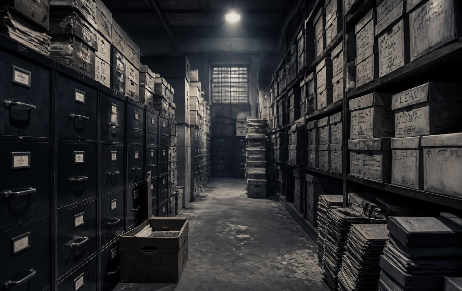 Archival records room