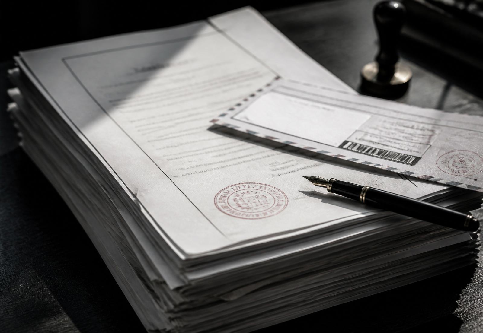 Federal tax forms and filing paperwork on a desk